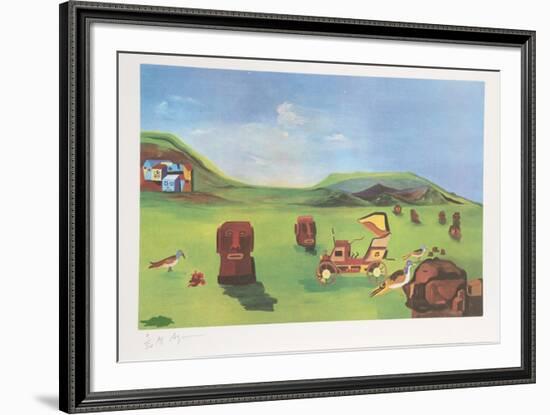 Easter Island II-Aymon de Roussy de Sales-Framed Collectable Print