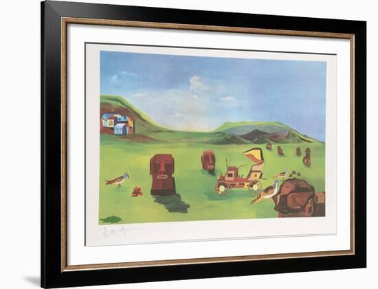 Easter Island II-Aymon de Roussy de Sales-Framed Collectable Print