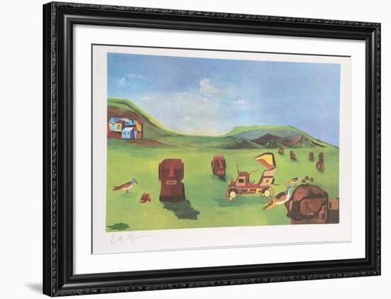 Easter Island II-Aymon de Roussy de Sales-Framed Collectable Print