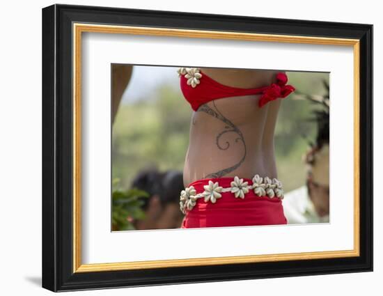 Easter Island, Rapa Nui NP. Anakena, Polynesian Folkloric Show-Cindy Miller Hopkins-Framed Photographic Print