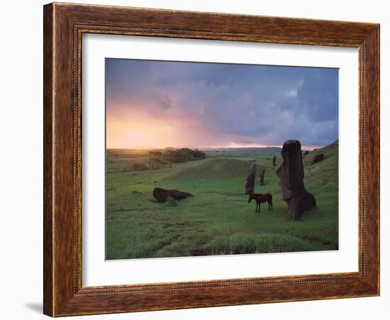 Easter Island Statues-David Nunuk-Framed Photographic Print