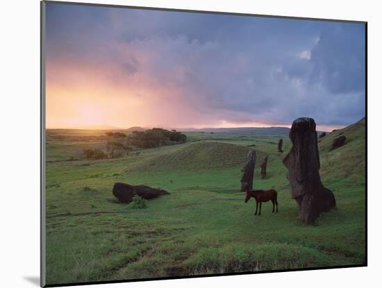 Easter Island Statues-David Nunuk-Mounted Photographic Print