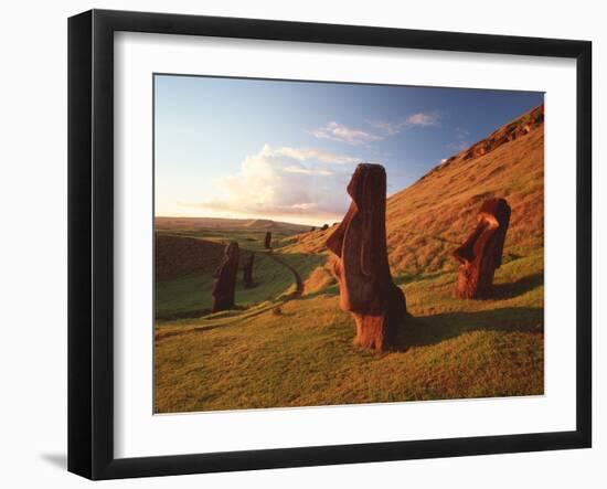 Easter Island Statues-David Nunuk-Framed Photographic Print