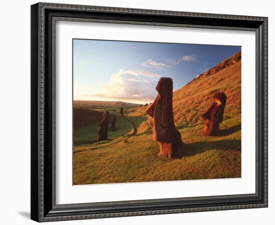 Easter Island Statues-David Nunuk-Framed Photographic Print