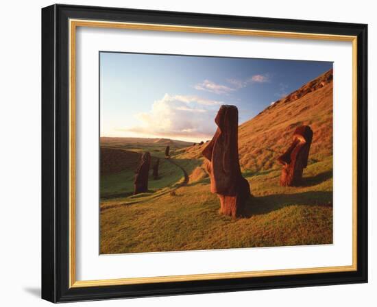 Easter Island Statues-David Nunuk-Framed Photographic Print