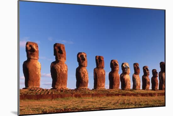 Easter Island Statues-David Nunuk-Mounted Photographic Print