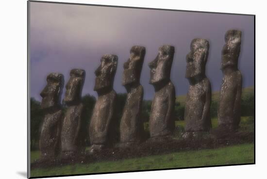 Easter Island Statues-David Nunuk-Mounted Photographic Print