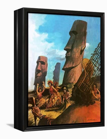 Easter Island-Andrew Howat-Framed Premier Image Canvas