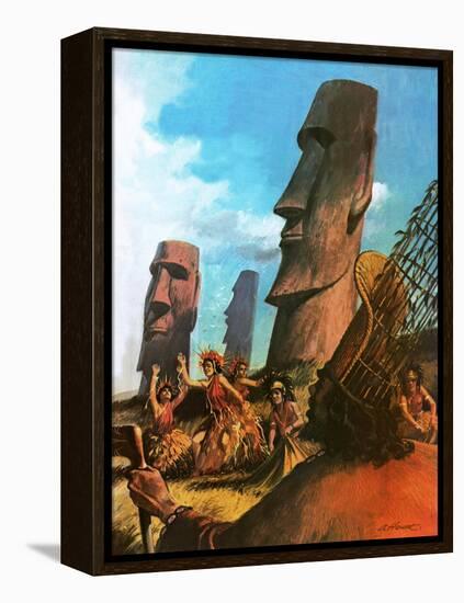 Easter Island-Andrew Howat-Framed Premier Image Canvas