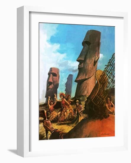 Easter Island-Andrew Howat-Framed Giclee Print