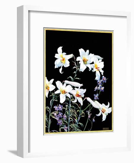 "Easter Lilies,"April 1, 1933-Nelson Grofe-Framed Giclee Print