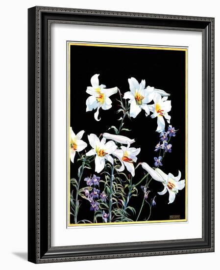 "Easter Lilies,"April 1, 1933-Nelson Grofe-Framed Giclee Print