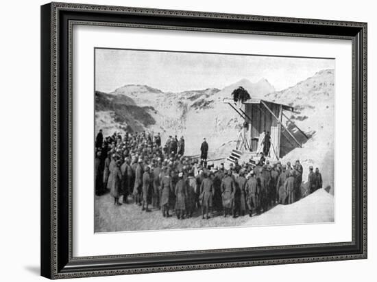 Easter Mass in the Dunes on the Beaches of Belgium by the North Sea, World War I, 1915-null-Framed Giclee Print