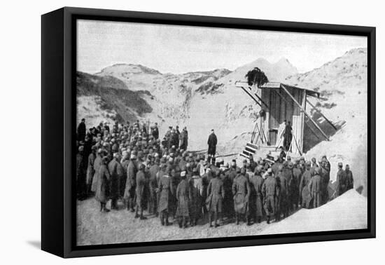 Easter Mass in the Dunes on the Beaches of Belgium by the North Sea, World War I, 1915-null-Framed Premier Image Canvas