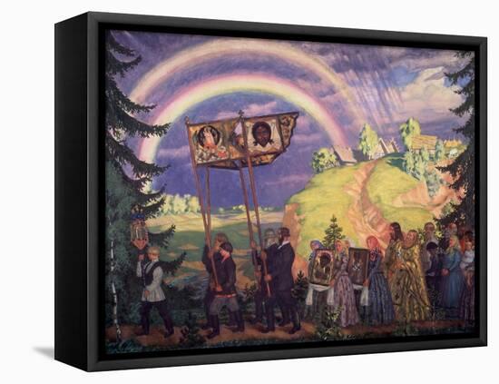 Easter Procession, 1915-Boris Michaylovich Kustodiev-Framed Premier Image Canvas