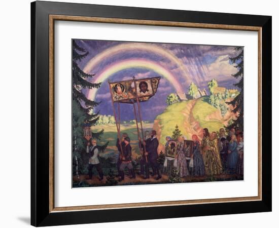 Easter Procession, 1915-Boris Michaylovich Kustodiev-Framed Giclee Print