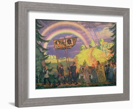 Easter Procession, 1915-Boris Kustodiyev-Framed Giclee Print