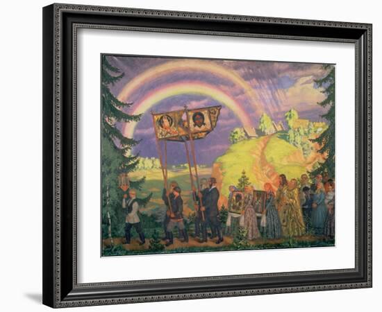 Easter Procession, 1915-Boris Kustodiyev-Framed Giclee Print