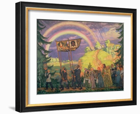 Easter Procession, 1915-Boris Kustodiyev-Framed Giclee Print