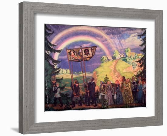 Easter Procession-Boris Kustodiyev-Framed Giclee Print