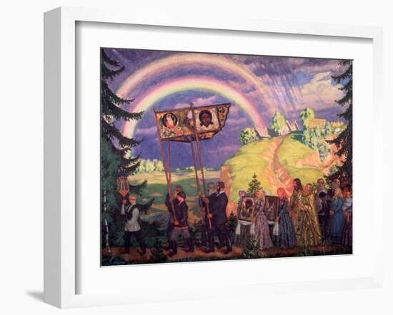 Easter Procession-Boris Kustodiyev-Framed Giclee Print