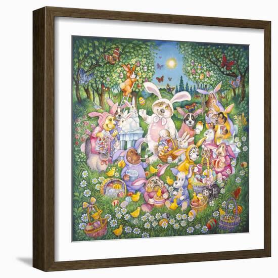 Easter Pups-Bill Bell-Framed Giclee Print