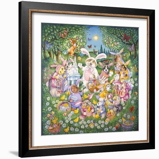 Easter Pups-Bill Bell-Framed Giclee Print