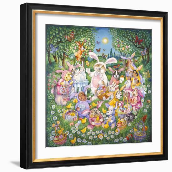 Easter Pups-Bill Bell-Framed Giclee Print