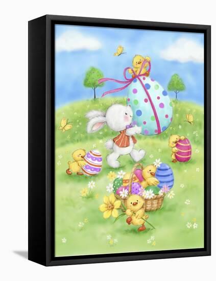 Easter Rabbit and Egg-MAKIKO-Framed Premier Image Canvas