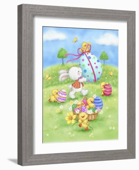 Easter Rabbit and Egg-MAKIKO-Framed Giclee Print