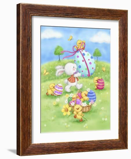 Easter Rabbit and Egg-MAKIKO-Framed Giclee Print