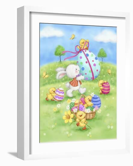 Easter Rabbit and Egg-MAKIKO-Framed Giclee Print