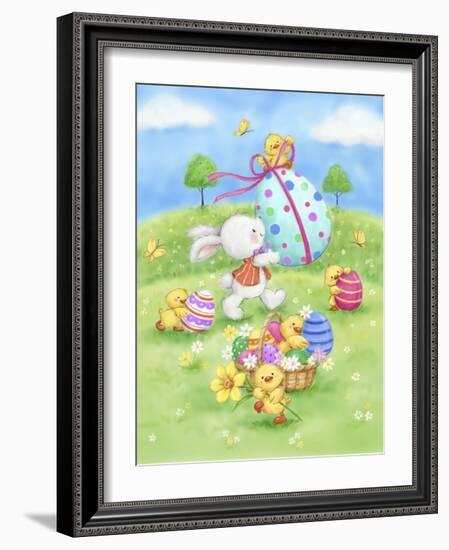 Easter Rabbit and Egg-MAKIKO-Framed Giclee Print