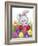 Easter Rabbit with Tulips-MAKIKO-Framed Giclee Print