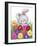 Easter Rabbit with Tulips-MAKIKO-Framed Giclee Print