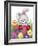 Easter Rabbit with Tulips-MAKIKO-Framed Giclee Print