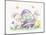 Easter Rabbits and Egg-MAKIKO-Mounted Giclee Print