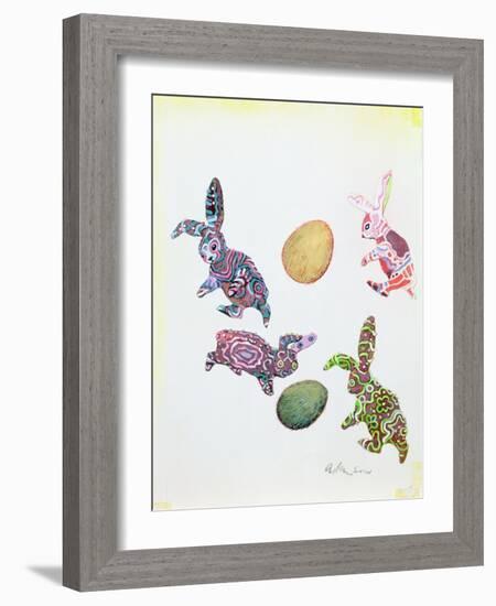 Easter Rabbits-George Adamson-Framed Giclee Print