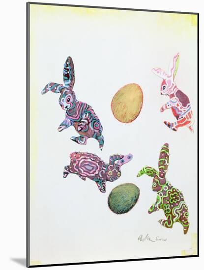 Easter Rabbits-George Adamson-Mounted Giclee Print