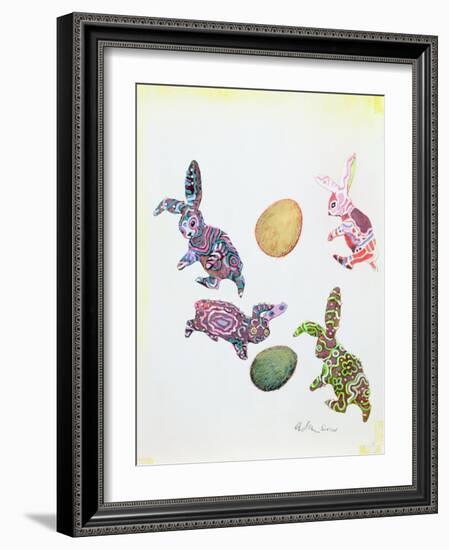 Easter Rabbits-George Adamson-Framed Giclee Print