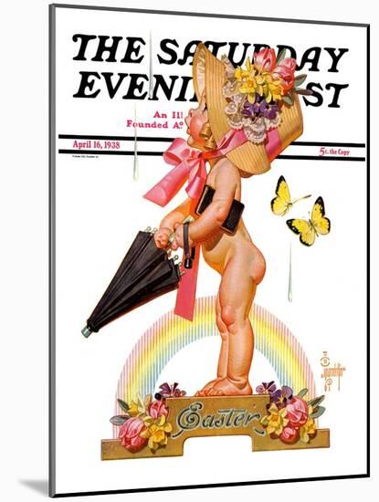 "Easter Rainbow," Saturday Evening Post Cover, April 16, 1938-Joseph Christian Leyendecker-Mounted Giclee Print