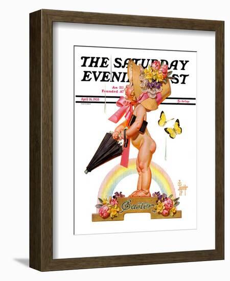 "Easter Rainbow," Saturday Evening Post Cover, April 16, 1938-Joseph Christian Leyendecker-Framed Giclee Print