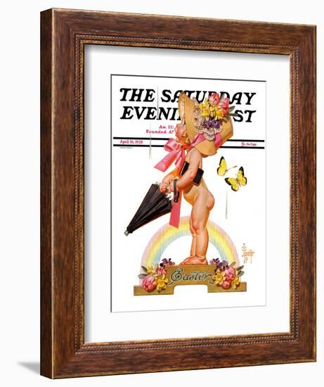 "Easter Rainbow," Saturday Evening Post Cover, April 16, 1938-Joseph Christian Leyendecker-Framed Giclee Print