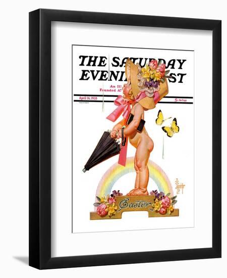 "Easter Rainbow," Saturday Evening Post Cover, April 16, 1938-Joseph Christian Leyendecker-Framed Giclee Print