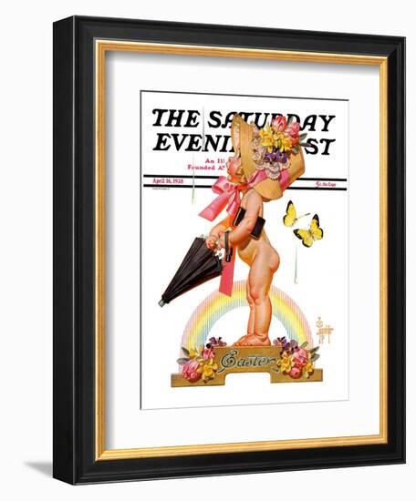 "Easter Rainbow," Saturday Evening Post Cover, April 16, 1938-Joseph Christian Leyendecker-Framed Giclee Print