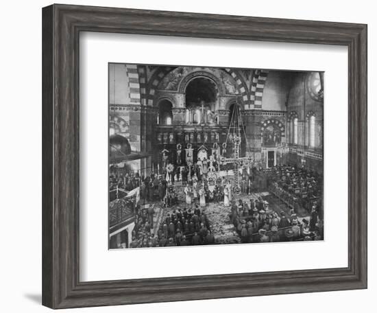 Easter Sunday service at the Greek Church, Bayswater, London, c1903 (1903)-Unknown-Framed Photographic Print