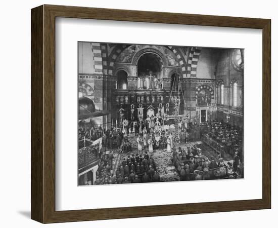Easter Sunday service at the Greek Church, Bayswater, London, c1903 (1903)-Unknown-Framed Photographic Print