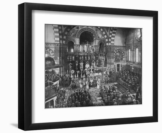 Easter Sunday service at the Greek Church, Bayswater, London, c1903 (1903)-Unknown-Framed Photographic Print