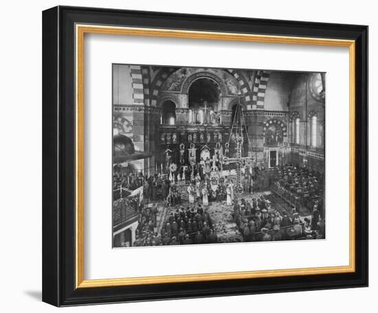 Easter Sunday service at the Greek Church, Bayswater, London, c1903 (1903)-Unknown-Framed Photographic Print