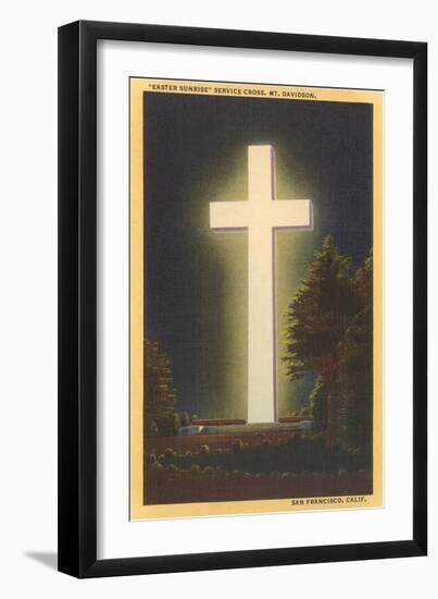 Easter Sunrise Service Cross, San Francisco, California-null-Framed Art Print